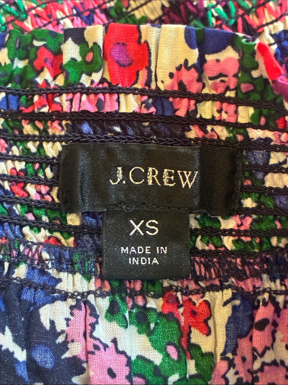 J. Crew Smocked Tiered dress in watermark floral print - Picture 6 of 8